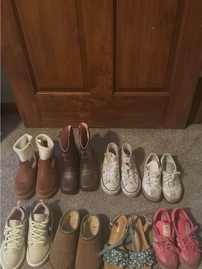 Multiples Pink Kids Sneakers and Mixed Color Shoes Lot